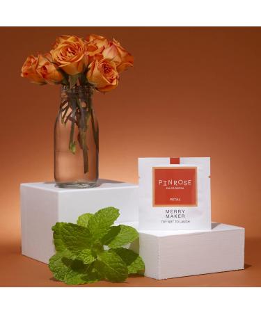 PINROSE Perfumes Merry Maker - Eau de Parfum Petals (Fragrance Towelettes) - Vegan Cruelty-free and Hypoallergenic with Essential Oils - Notes of Nectarine Violet Rose Jasmine and Musk Merry Maker 8 Count (Pack of 1) - Buy Online on GoSupps.com