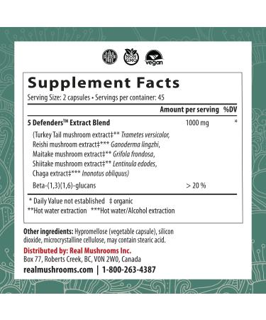 Defender Mushroom Supplements | Immune Support & Wellbeing | 90 Count - Buy Online on GoSupps.com