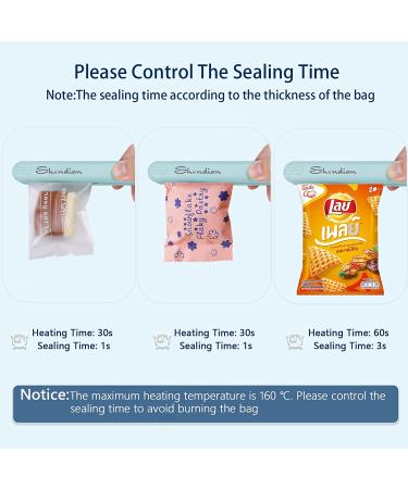 Mini Bag Sealer - Handheld Heat Vacuum Portable Resealer for Snack Bags (Blue) - Buy Online on GoSupps.com