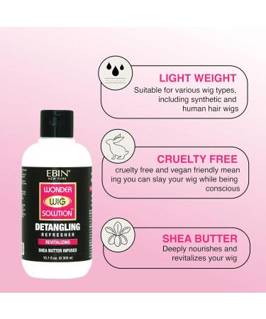 Wonder Wig Solution Detangling Refresher Cream 10.1oz | Hydrating Shea Butter Formula for Wigs | Moisturizes & Detangles Hair | High Shine & Softness - Buy Online on GoSupps.com
