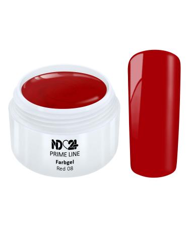 Prime Line - Color Uv Gel Led Color Gel Red 08 Red Studio Quality - Made in Germany - 5ml