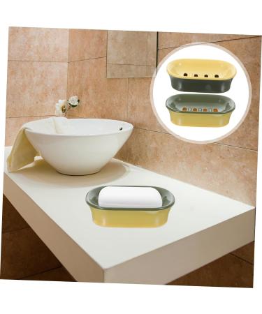 Ciieeo 2pcs Soap Box Sink Sponge Holder Self Draining Soap Holder Soap Plate Dish Sink Soap Rack Camping Soap Holder Plastic Soap Case Bar Soap Holder Soap Dish Double Layer Travel Pp - Buy Online on GoSupps.com