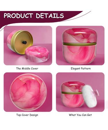 Qopoto Body Powder Puff and Container Set - Pink Gilding for Baby Women, Bath and Travel - Buy Online on GoSupps.com