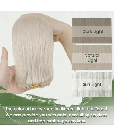 Buy Hetto Clip In Extensions - Real Remy Hair Platinum Blonde #60 120g 45cm - Smooth & Full Coverage - Buy Online on GoSupps.com