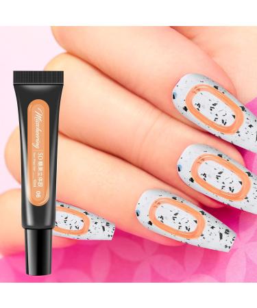 Nail Polish Gel | Stereo Adhesive Nail Polish Gel - Highly Pigmented Nail Polish Gel No Leakage Create Various Manicures Stereo Adhesive Nail Polish Gel for Manicure Art Design 06 - Buy Online on GoSupps.com