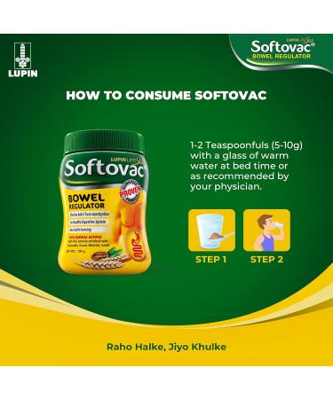 Softovac Bowel Regulator 250g - Natural High Fiber Formula with Sonamukhi, Harad, Mulethi, Saunf - Buy Online on GoSupps.com