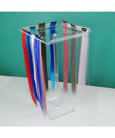 Acrylic Hair Extension Stand Wigs Display Rack Holder Braiding Hair Rack Professional Transparent Braiding Rack Hair Extension Separator Holder - Buy Online on GoSupps.com