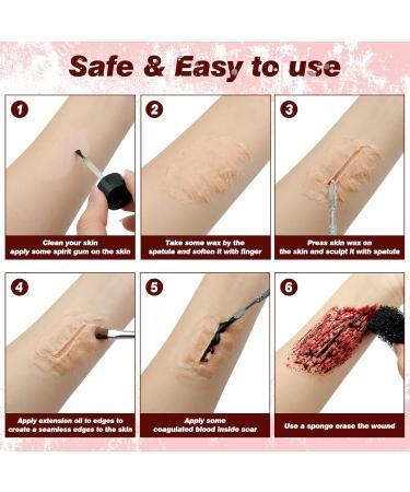 Ultimate Halloween SFX Makeup Kit | Wound Modeling Fake Blood Spirit Gum & More for Zombie Cosplay - Buy Online on GoSupps.com