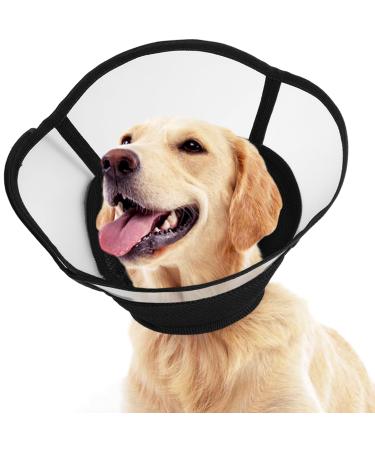 Kuoser Rachrerause Dog soft leak protection protective collar dog comfy Cone dog adjustable breakwear for dogs after op breathable pet elisabethane fragrance cat black l l black