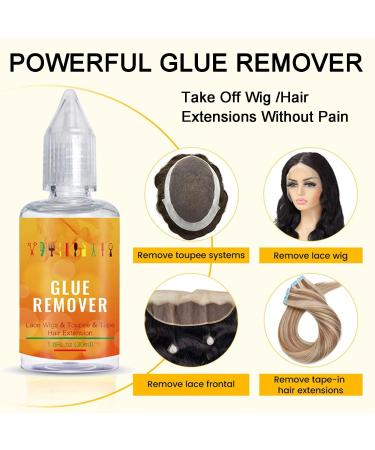 Lace Wig Glue Remover Tape Remover Hair Extensions & Tape Extensions Remover Fast Acting Wig Remover For Hair Glue Tape Hair Extension Remover Wig Tape&Hairpiece&Toupee Systems (Wig Glue Remover) - Buy Online on GoSupps.com