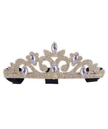 ARBO-INOX - Crown for the horse - Accessory - Gold or Silver - with rhinestones (Gold)