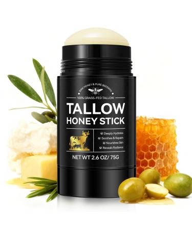 ITSDAWN Beef Tallow for Skin Tallow Honey Stick Whipped Tallow and Honey Balm for Body and Face 2.6Oz/75g