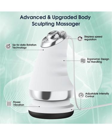 Anti-Cellulite Massage Device - Electric Handheld Lymph Drainage Tool with 3 Washable Pads for Belly Legs & Arms - Buy Online on GoSupps.com