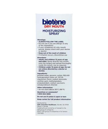 Biotene Dry Mouth Moisturizing Spray Gentle Mint 1.5 Oz (pack of 10) - Buy Online on GoSupps.com