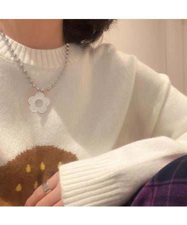 OralGos Trendy Flower Pendant with Pearl Collar Chain for Women | Elegant Jewelry & Accessories | International Shipping - Buy Online on GoSupps.com