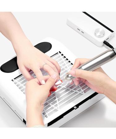 Nail Drill Machine Electric Nail File for Acrylic Nail Kit Polishing Tool for Acrylic Gel Nails Nail Pedicure Kit Supplies for Home Salon Rowces Silver - Buy Online on GoSupps.com
