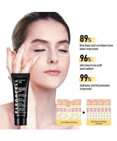 HACIRFE Elegacell Temporary Eye Tightener Cream Instant Firm Eye Cream - Smooth the Look of Fine Lines, 1 Fl oz / 30ml - Buy Online on GoSupps.com