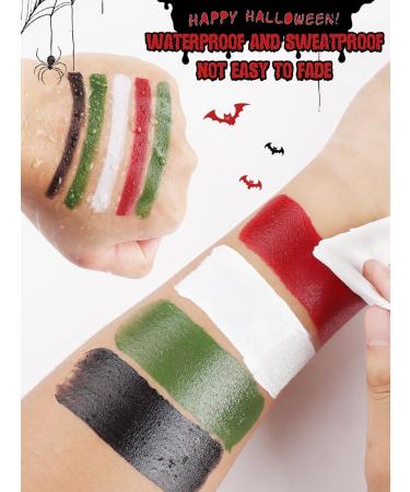 EBANKU Face Body Paint Stick - 4 Colors Oil for Sports Skeleton Joker & Mime Makeup | SFX Cosplay Costume Party Essentials - Buy Online on GoSupps.com