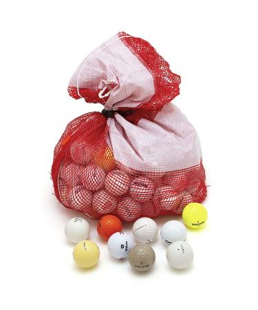 100 Recycled Golf Balls for Men Hit-Away Used Golf Balls Bulk - Cheap Golf Balls Recycled & Used Golf Balls Perfect for Practice & Range Balls Hitting - Mix Comes in a Mesh Golf Ball Carrying Shag Bag