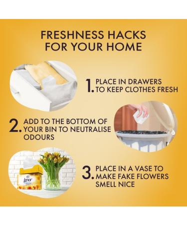Lenor 3 x 34 pack Tumble Dryer Sheets Bundled with Dehumidifier Bag (1 sashet) Fresh Laundry Fragrance Yellow Summer Clothes Washing Scent (102sheets) (3pack) - Buy Online on GoSupps.com