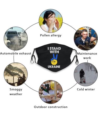 Hdadwy Ukrainian Trident Mask | Reusable Fabric Mouth Protection | Adjustable Storm Hood for Men Women & Teens | Stand with Ukraine - Buy Online on GoSupps.com