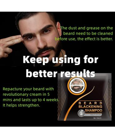 Black Beard Hair Shampoo Dye - 20 Pcs Natural Blackening Dye for Men and Women - 5 Minute Kit with Gloves - Buy Online on GoSupps.com