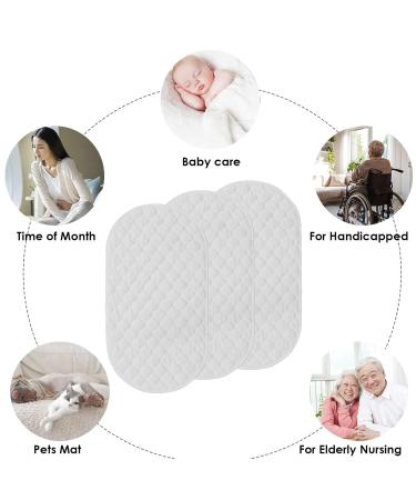 Buy Soonhua 3x Wrap Documents - Quilted Super Soft Bamboo Cotton Changing Pad | Waterproof Washable & Reusable | Ideal for Home Travel & Outdoors - Oval White - Buy Online on GoSupps.com