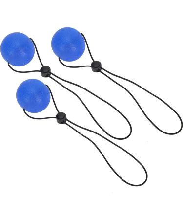 Squeeze Ball Set - 3pcs Safe Stress Relief Grip Balls with Bungee Cord | Silicone Hand Gripping Exercise Balls for Adults - Blue 30 - Buy Online on GoSupps.com