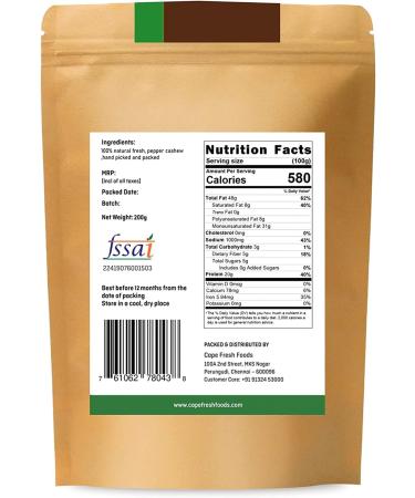 Cape Fresh Pepper Cashew 200g | Roasted & Salted Black Pepper Cashew - Buy Online on GoSupps.com