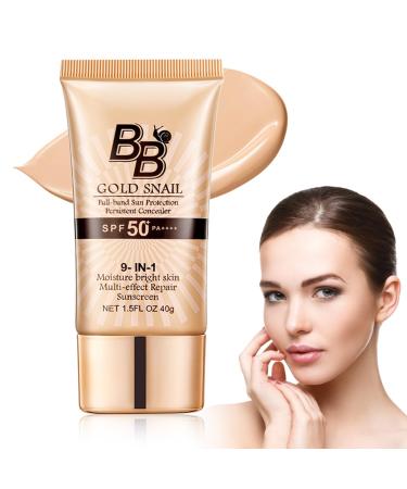 BB Cream Light Tinted Moisturiser Face Women BB Cream Foundation BB Cream Cover Blemishes tinted spf 50 face moisturiser Gold Snail Sunscreen