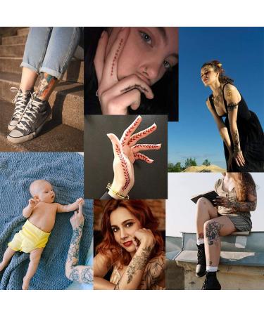 Temporary Tattoos Kit - 4 Pcs with 3 Colors | DIY Tattoos for Women, Kids & Men - 78 Pcs Stencils & Body Markers - Buy Online on GoSupps.com