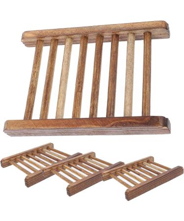 Ciieeo 16 Pcs Creative Soap Box Bathroom Storage Rack Drain Soap Holder Home Outdoor Travel Hollow Wooden Soap Rack (medium Natural Color Soap Rack) 4pcs Wooden Soap Dish Wooden Frame - Buy Online on GoSupps.com