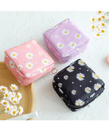 TSHAOUN 3 Pieces Sanitary Napkin Towel Storage Bag Portable Menstrual Cup Pouch Sanitary Napkin Pad Organizer with Zipper Tampons for Girls Women Lady Collect Bag for Coin Lipstick Key (3Colors) - Buy Online on GoSupps.com