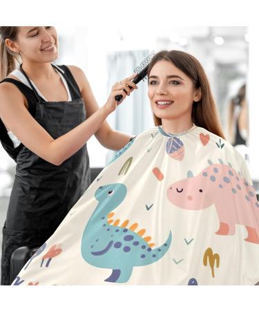 Kigai Cartoon Dinosaur Barber Cape - Waterproof Hair Cutting Cape for Men & Women | Adjustable Snap Closure Professional Salon Hairdressing Cape - Buy Online on GoSupps.com