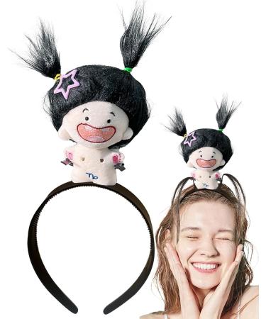 Samuliy Plush Doll Hairhoops | Cartoon Plush Hairband Doll Headband | Cute Hairhoops for Styling Makeup Fashion Plush Doll Hairband for Girls Kids Capricorns - Buy Online on GoSupps.com