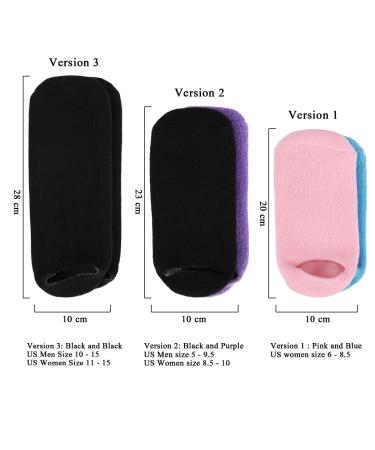 Matengf Moisturizing Gel Spa Socks - 2 Pairs for Men's Cracked Dry Skin Repair | Large Size UK 9-14 | Black - Buy Online on GoSupps.com