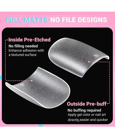 Wider Long Square Toe Nail Tips - SINOKAME No File Matte Press Ons | 300 Pcs Clear Soak Off Fake Toenails - DIY Home Manicure Kit for Men & Women - Buy Online on GoSupps.com