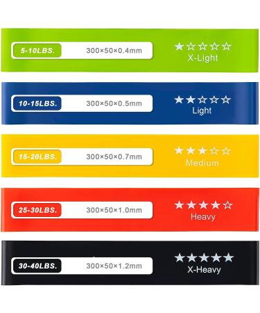 8-Piece Honmein Resistance Bands Set for Home Fitness - 5 Levels, Natural Latex, Instruction Guide & Carry Bag - Buy Online on GoSupps.com