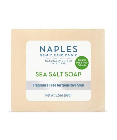 Naples Soap Company pH Balancing Sea Salt Soap Bar   Naturally Exfoliates and Moisturizes   No Harmful Ingredients  3.5 oz  Fragrance Free