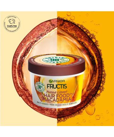 Garnier Fructis Masque Lissant Multi-Usages Macadamia - Pour Cheveux Secs et Rebelles - 390 ml - Buy Online on GoSupps.com