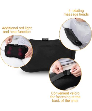 Buy Medisana MC 200 Shiatsu Massage Pillows - Heat Function & 4 Rotating Heads for Neck Back & Legs | Portable & Handy Massage Solution - Buy Online on GoSupps.com