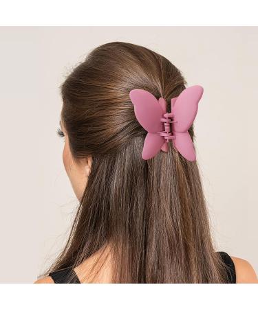 VERTGB 8 Pcs Large Butterfly Hair Claw Clips - Cute Hair Clamps for Women & Girls - Aesthetic Color - Buy Online on GoSupps.com