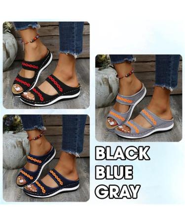 LASULEN Dundert Leather Orthopedic Arch Support Sandals - Red | Marolil Cross Sandals - Buy Online on GoSupps.com