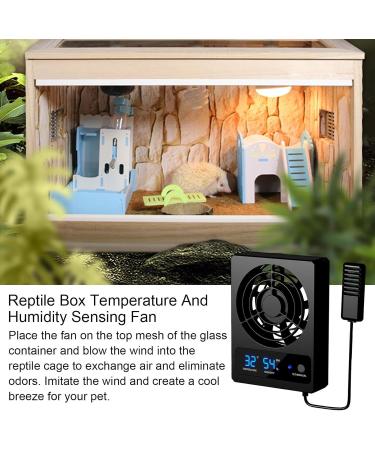 Rurunklee Ventilation Fan for Reptile Enclosure - Smart Reptile Temperature and Humidity Gauge with LED Display - Efficient Cooling Fan Durable Ventilation Fan for Snakes Rainforest Terrarium A: ( ) - Buy Online on GoSupps.com
