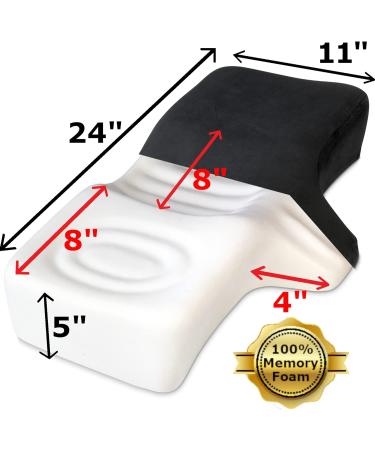 SWIPHTY Orthopedic Memory Foam Pillow with Pockets - Firm Neck Support, Soft Velvet Cover - Ideal for Sleep Pain and Snoring - Buy Online on GoSupps.com