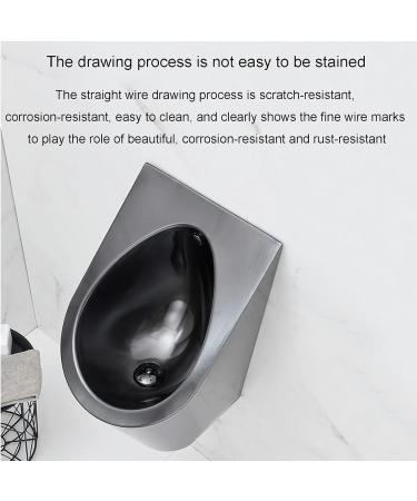 Household Items Black Wall-Mounted Male Urinal Stainless Steel Smart Sensor Urinal Small Vertical Toilet for Bars Shopping Malls Scenic Spots Clubhouses Public Toilets S (A) - Buy Online on GoSupps.com