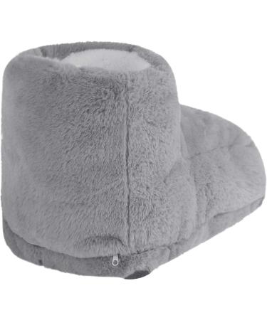 YJZQ Electric Heated Footwear - USB Rechargeable Plush Heating Shoes for Men & Women | Washable Interior & Cozy High Top Design | Perfect Winter Foot Warmers for All Ages - Gray - Buy Online on GoSupps.com