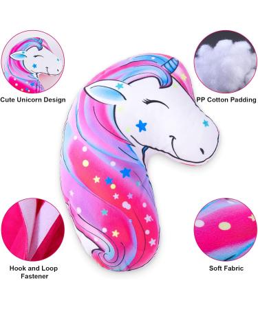 Basumee Unicorn Seat Belt Covers for Kids - Car Seat Head Support & Shoulder Pads for Toddlers and Babies in Red - Buy Online on GoSupps.com