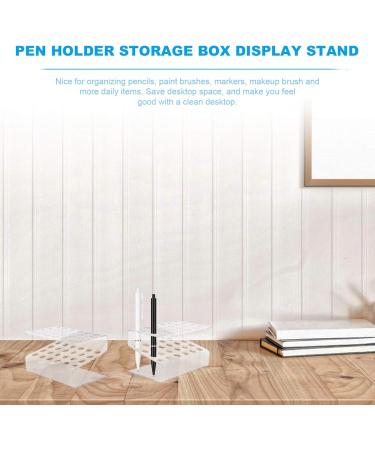 Milists 24-Hole Clear Acrylic Brush Holder | Fommy Pencil & Makeup Organizer for Colored Pencils Eyebrow Pencils & Cosmetics 12.0m 8x12cm - International Shipping - Buy Online on GoSupps.com