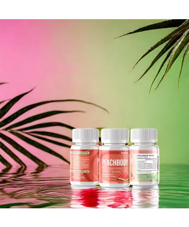 Watermelon Flavored Probiotic Vaginal Suppositories | Aloe Vera & pH Balance Support - Peachbody 30 Vegetable Capsules - Buy Online on GoSupps.com